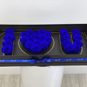 I Love You In Blue Preserved Roses