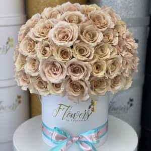 Gender Reveal Arrangement (50 Fresh Quicksand Roses)