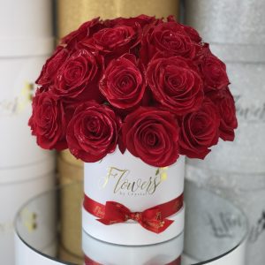 Fresh 25 Roses in Round Box