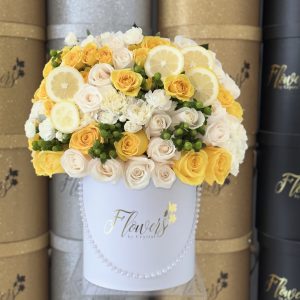 Lemonade Fresh Flower Hatbox