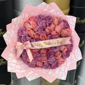 Pink & Purple 50 Rose bouquet